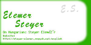 elemer steyer business card